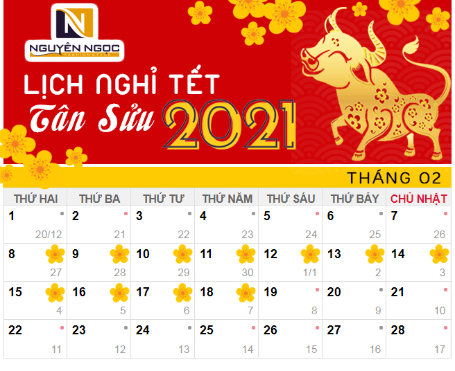 lich nghi tet 2021